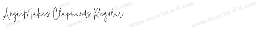 AngieMakes Claphands Regular字体转换